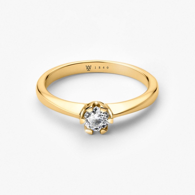 Pierścionek zaręczynowy złoty Jedyny