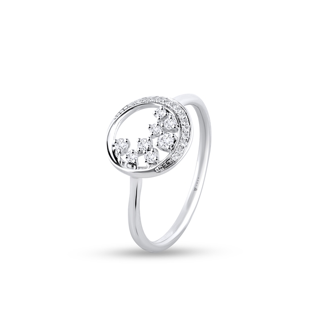 Pierścionek złoty z diamentami Galaktyka