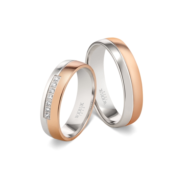 Obrączka złota PINK damska