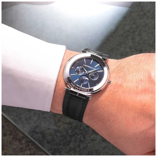 ZEGAREK HERBELIN NEWPORT SLIM MOONPHASE