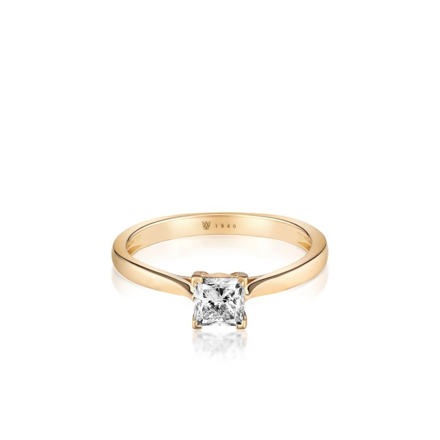 Pierścionek zaręczynowy złoty Niezwykły