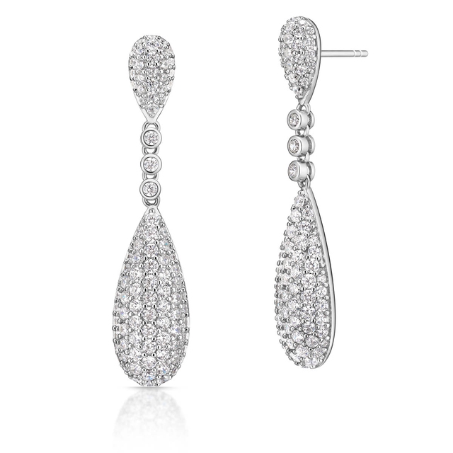 Kolczyki srebrne z cyrkoniami Emblems