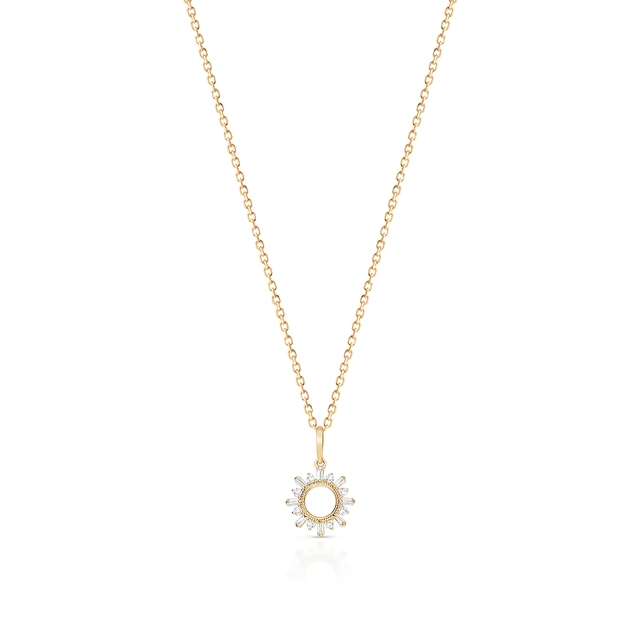 Wisiorek złoty z cyrkoniami