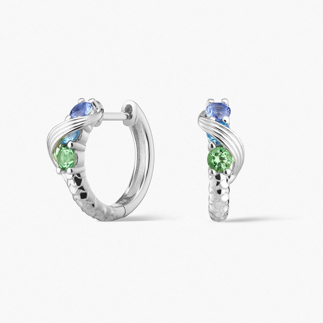 Kolczyki srebrne KOI