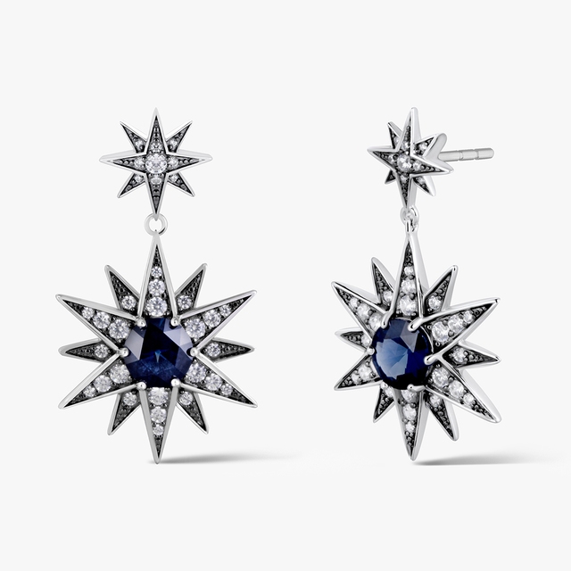 Kolczyki srebrne Royal Star