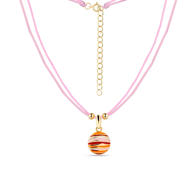 Naszyjnik srebrny z motywem planety