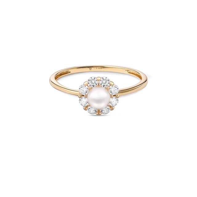 Pierścionek złoty z perłą Ceremonials