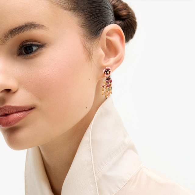 Kolczyki srebrne Kwiaty Nocy Bratki