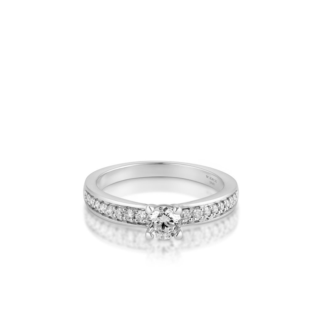 Pierścionek zaręczynowy złoty Szczęśliwy