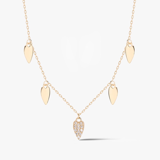 Naszyjnik złoty z cyrkoniami