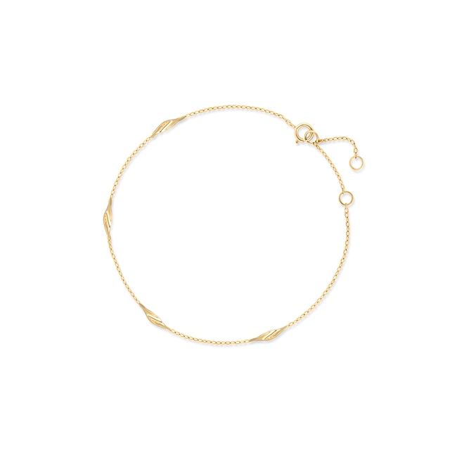 Bransoletka złota z motywem liści