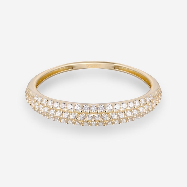 Pierścionek złoty z cyrkoniami