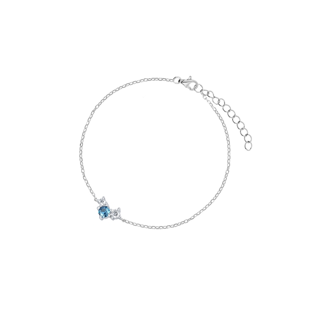 Bransoleta srebrna z cyrkoniami