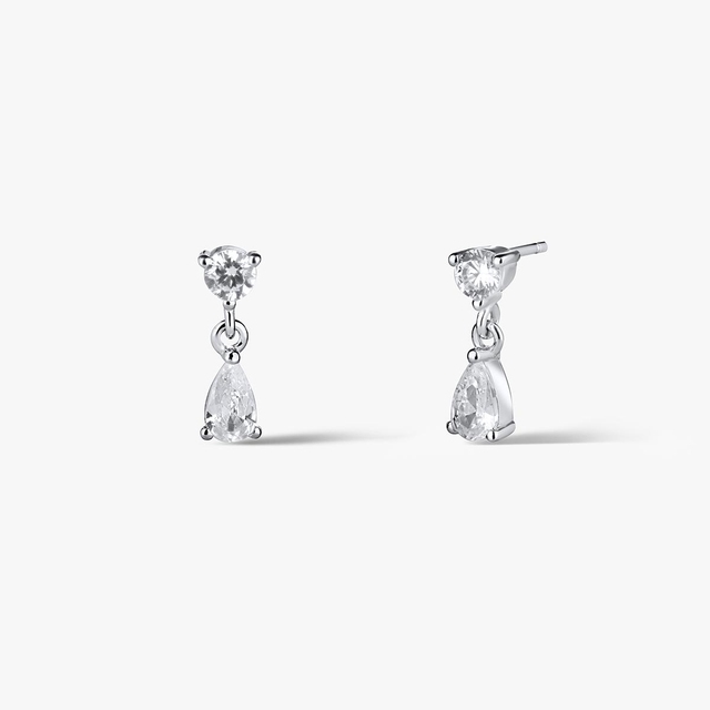 Kolczyki srebrne z cyrkoniami