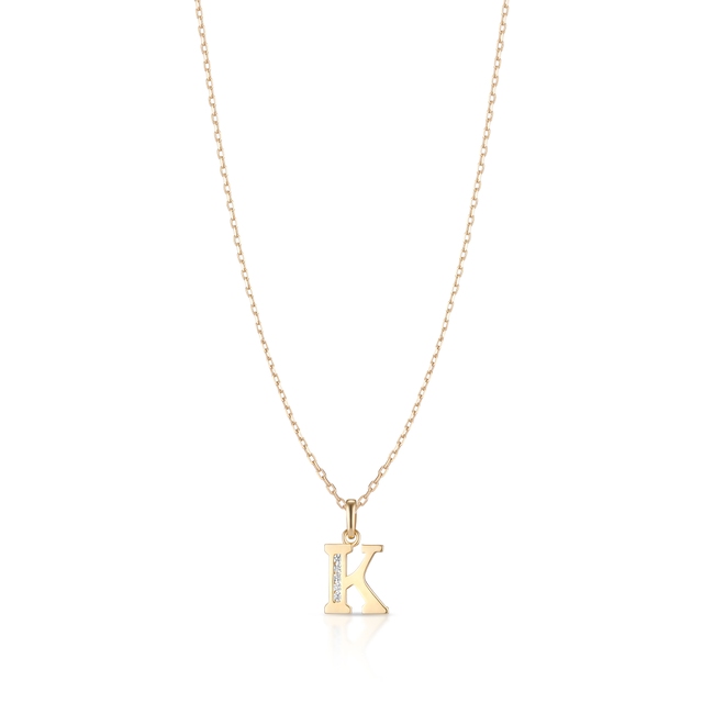 Wisiorek złoty literka K