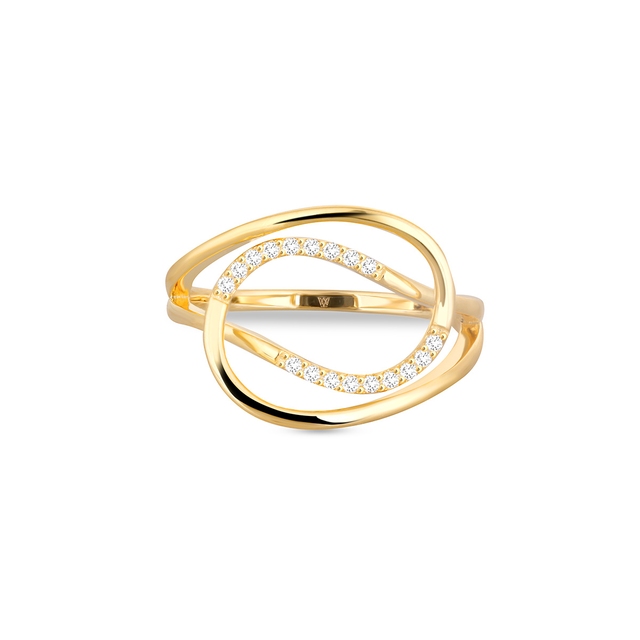 Pierścionek srebrny pozłacany