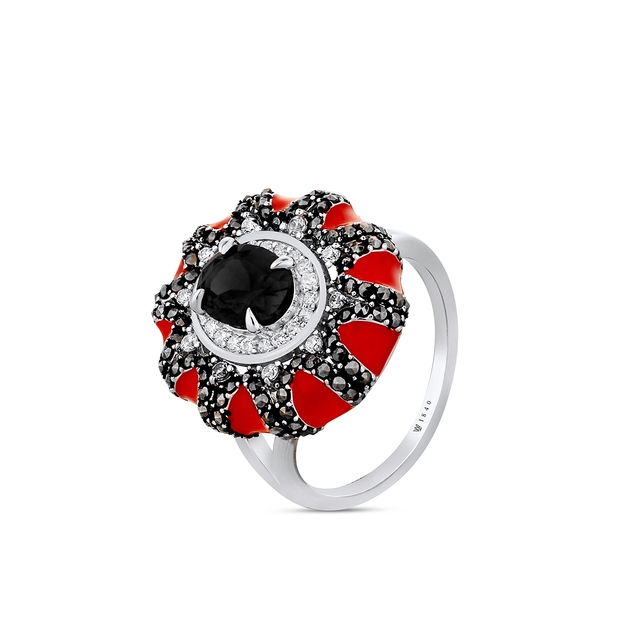 Pierścionek srebrny Retro