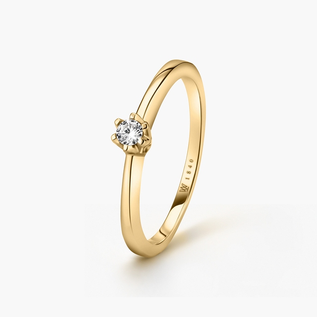 Pierścionek zaręczynowy złoty Jedyny