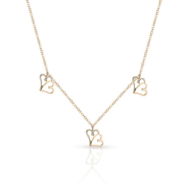 Naszyjnik złoty serca