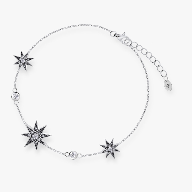 Bransoleta srebrna Royal Star