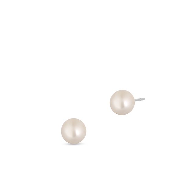 Kolczyki srebrne z perłą