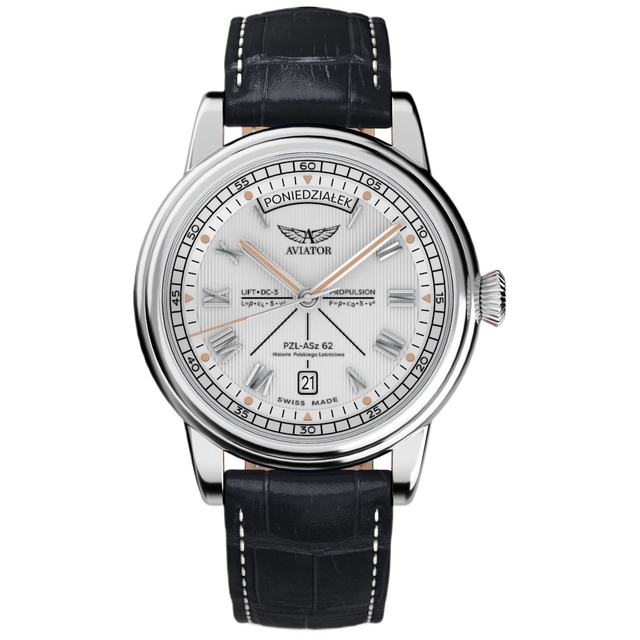ZEGAREK AVIATOR DOUGLAS DAY-DATE POLSKA EDYCJA