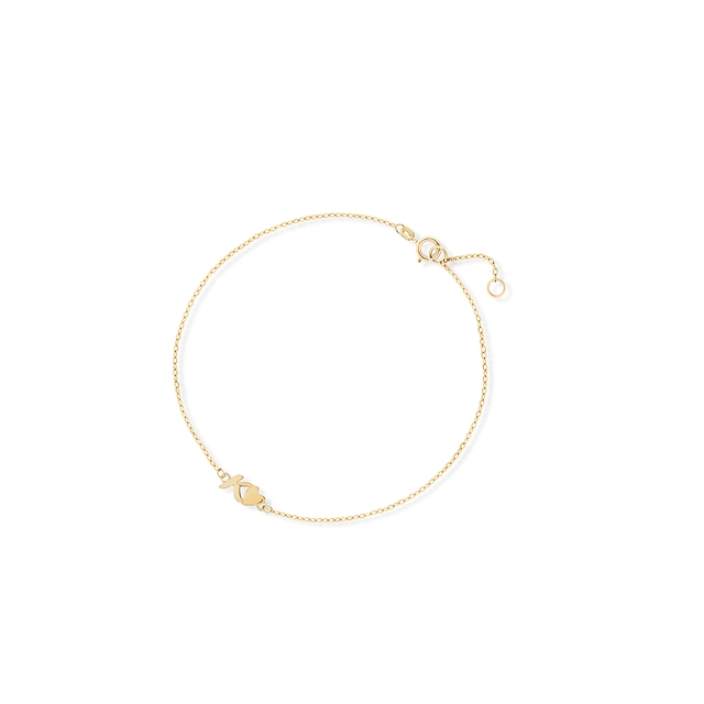 Bransoletka złota literka K