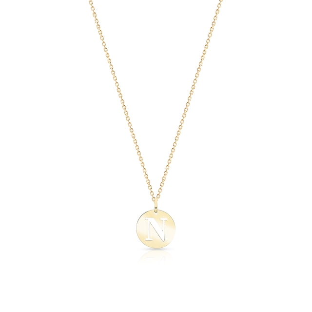 Wisiorek złoty literka N