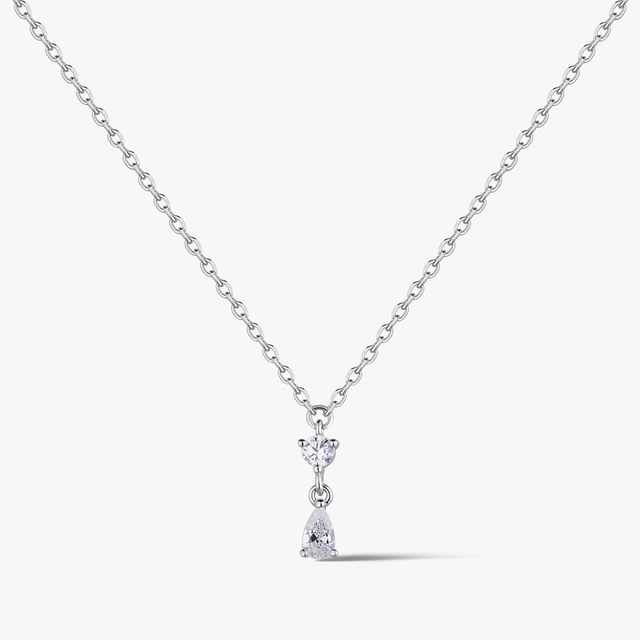 Naszyjnik srebrny z cyrkoniami