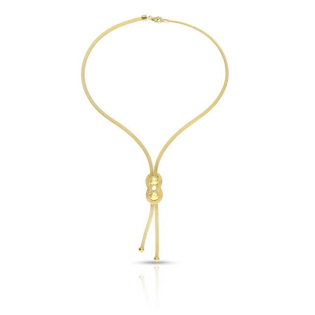 Naszyjnik srebrny pozłacany krawatka