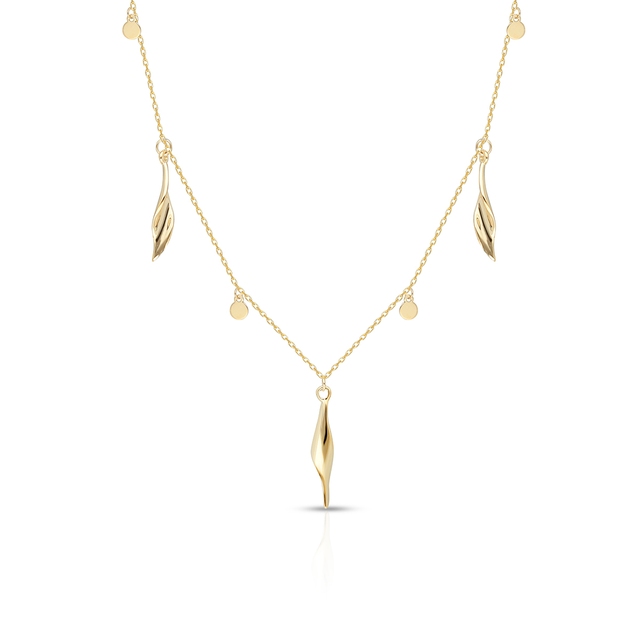 Naszyjnik złoty z motywem boho