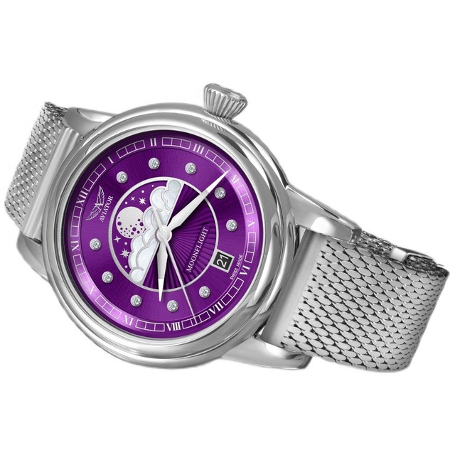 ZEGAREK AVIATOR DOUGLAS MOONFLIGHT DIAMOND EDITION