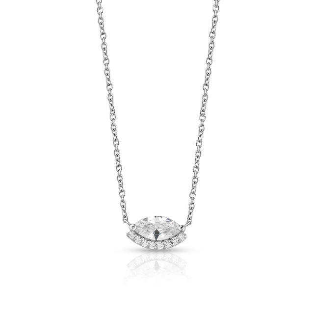 Naszyjnik srebrny z cyrkoniami
