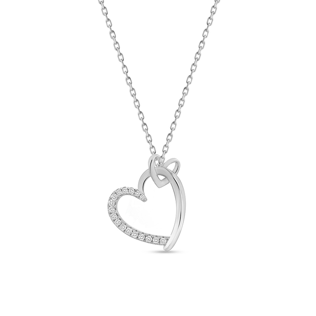 Wisiorek srebrny dwa serca