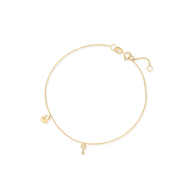 Bransoleta złota z zawieszkami