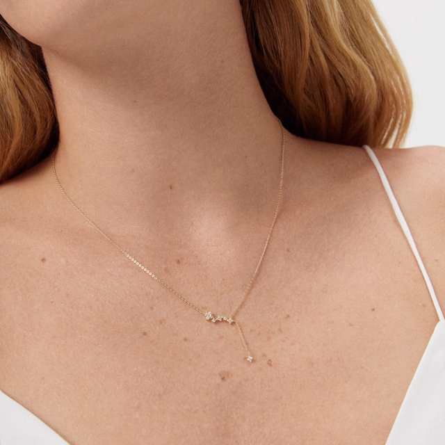 Naszyjnik złoty z cyrkoniami  Ceremonials