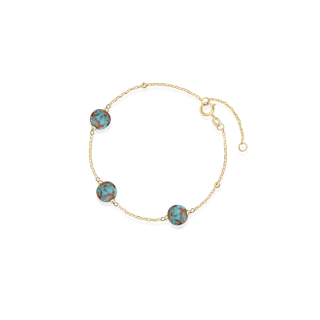 Bransoletka złota ze szkłem Murano