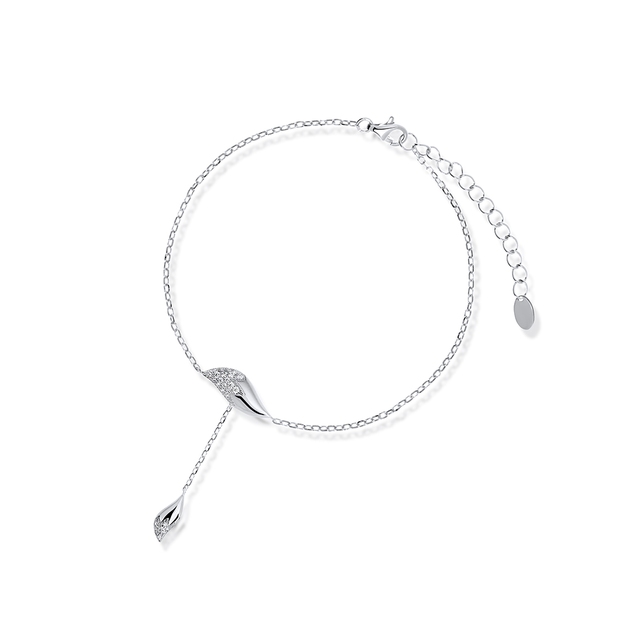 Bransoleta srebrna z cyrkoniami