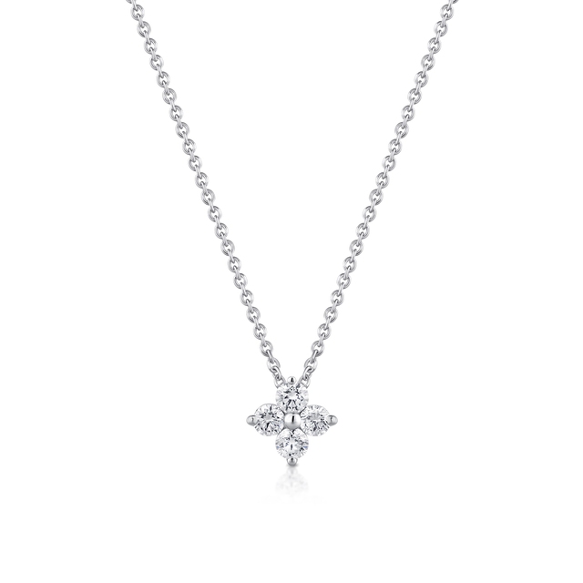 Naszyjnik białe złoto z diamentami