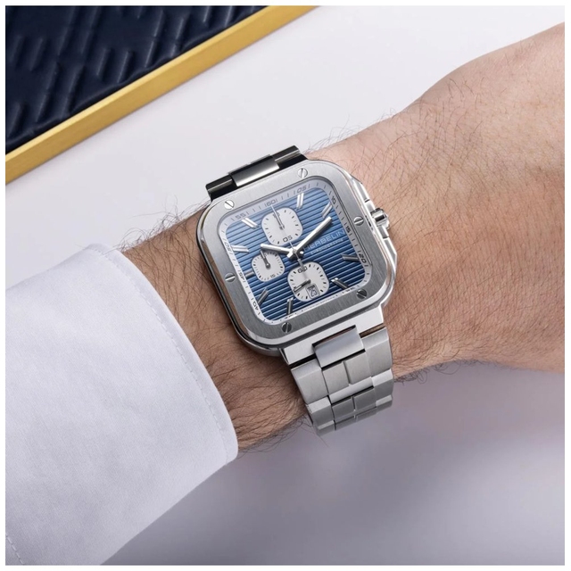 ZEGAREK HERBELIN CAP CAMARAT SQUARE CHRONOGRAPH