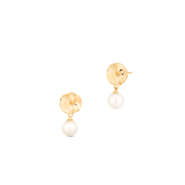 Kolczyki złote z perłą