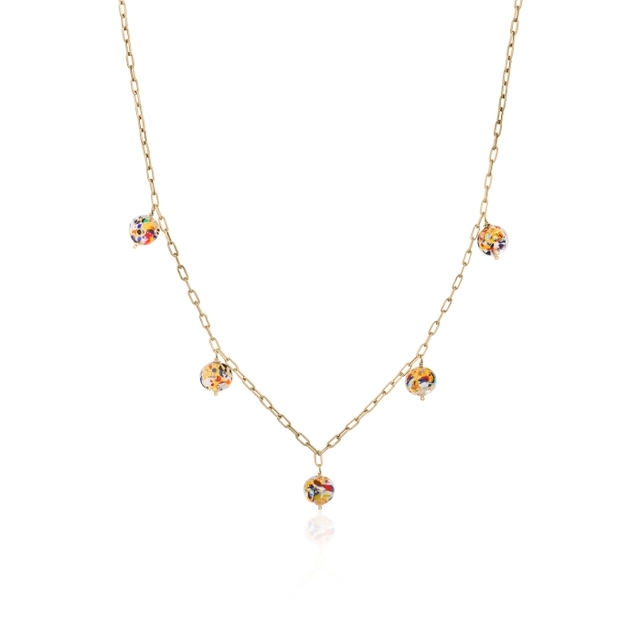 Naszyjnik złoty szkło Murano