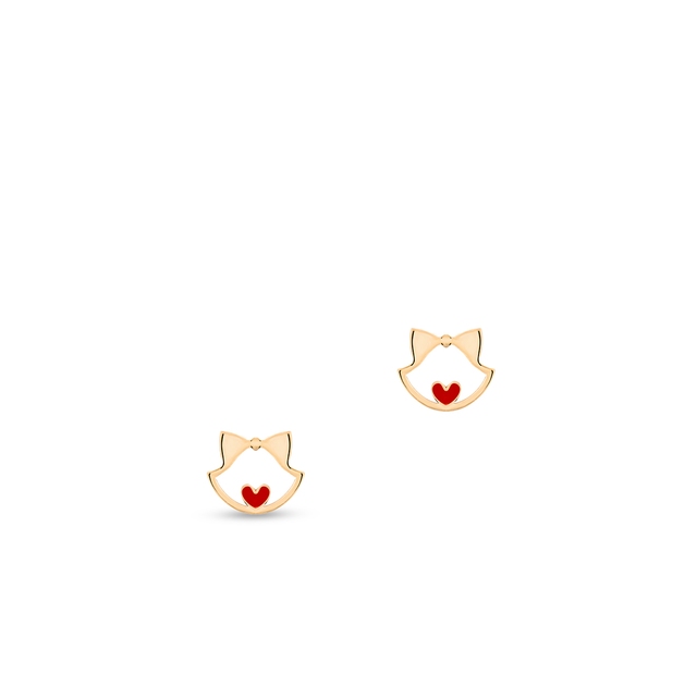 Kolczyki złote z serduszkiem