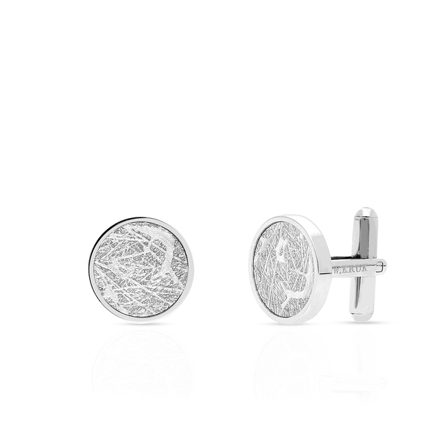 Spinki do koszuli stalowe okrągłe