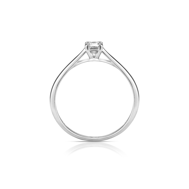 Pierścionek zaręczynowy białe złoto Niezwykły