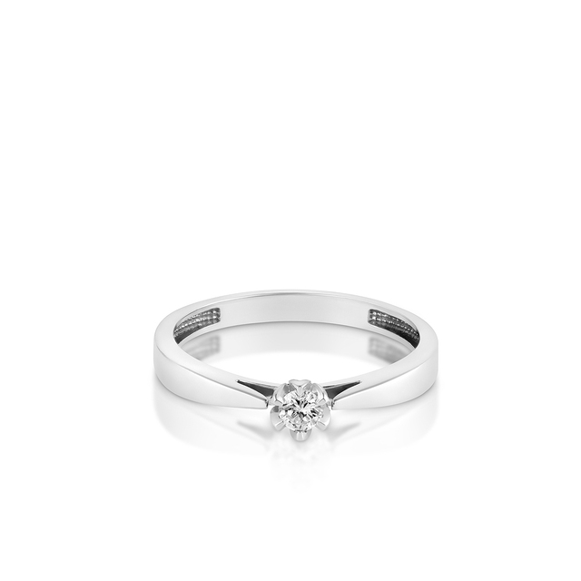 Pierścionek zaręczynowy złoty Romantyczny