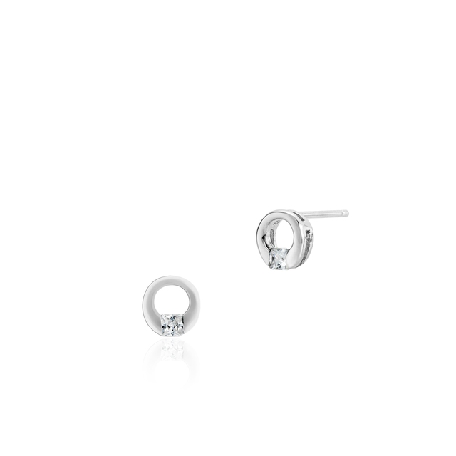 Kolczyki srebrne z cyrkoniami