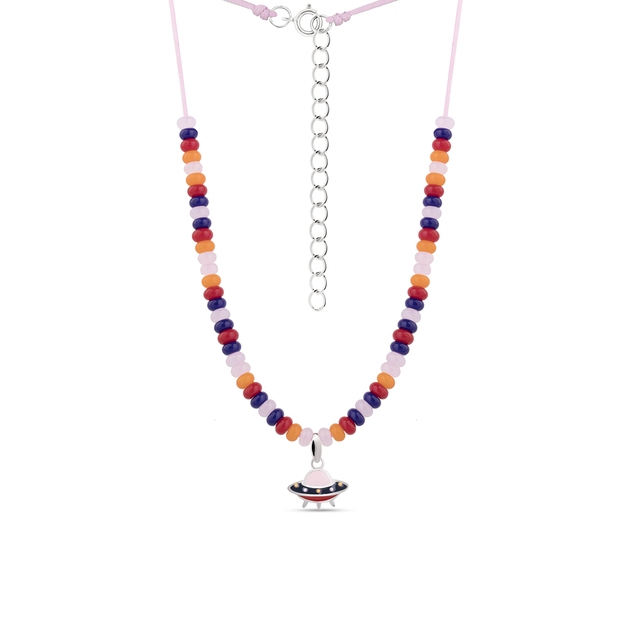 Naszyjnik srebrny z motywem UFO