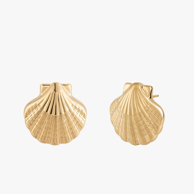 Kolczyki Golden Shell Sun Crush
