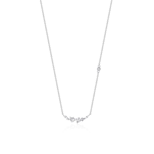 Naszyjnik srebrny z cyrkoniami